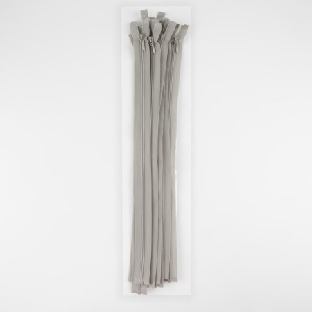 Lightning "Spiral", No. 3, detachable, automatic lock, 40 cm, gray color-2
