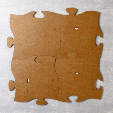 Photo frame Pazle HDF "Happy Together" of 4 fragments 25x25 cm-4