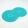 2-in-1 rug for a bowl/animal toilet two circles, 47 x 26 cm, turquoise
