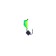 Mormyshka column green, lime abdomen + chameleon cube, weight 0.85 g