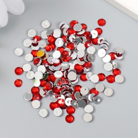 Decor for creativity in the bottle "Rhinest. Red" set 500 pcs d = 0.5 cm 7x2x2 cm-3