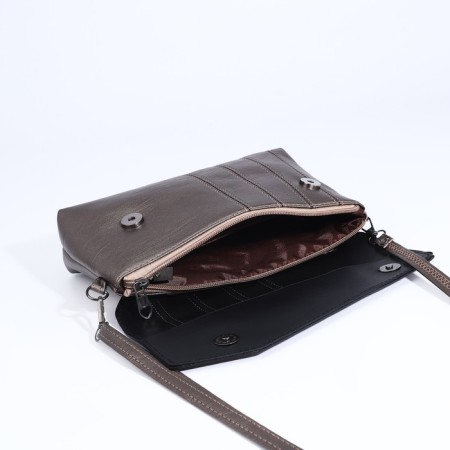 Bag-clate on magnet, long belt, bronze color-7