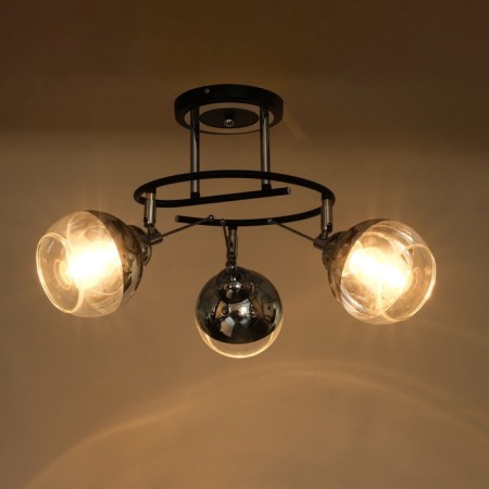 Redo chandelier 3he27 40w Black-chromium 45x45x28 cm-2