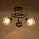 Redo chandelier 3he27 40w Black-chromium 45x45x28 cm