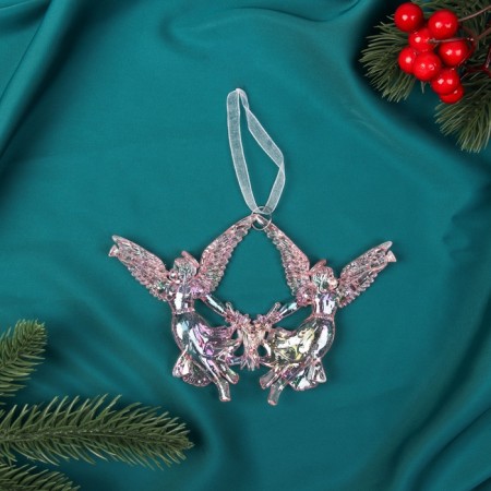 Jewelry decoration "Angels of Hope" 10x14 cm, lilac overflow