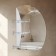 Mirror, wall -mounted, with sandblasting graphics, with shelves, 50 × 70 cm