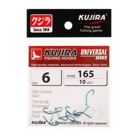 Hooks Kujira Universal 165, color BL, No. 6, 10 pcs.