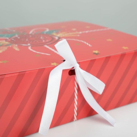 Box folding double -sided "New Year's Post", 31 x 24.5 x 9 cm, new year-5