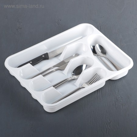 Little tray for cutlery, white color-4
