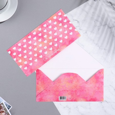 Money envelope "Hearts" 8 x 16.3 cm-1