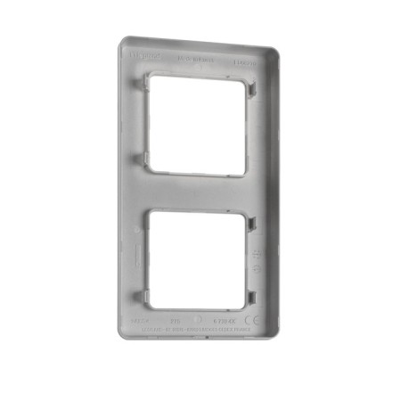 Frame Legrand Inspiria, 2 post, aluminum-1