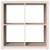 Rabberry with four open cells "Fors 4", square, vestiburat, color of oak white