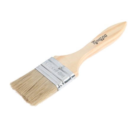 Brush flat tundra, mixed bristles, wooden handle, 2 ", 50 mm