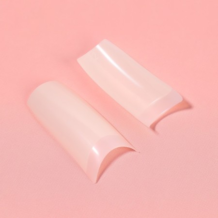 Tips for nail extension, 500 pcs, shape soft square, 10 sizes, ivory color-3