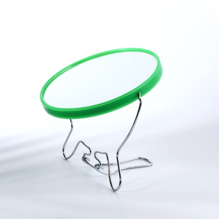 Desktop mirror - suspended “circle”, bilateral, with an increase, D mirror surface 14.5 cm, green color-2