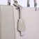 Lightning tout bag, outer pocket, long belt, gray-beige color