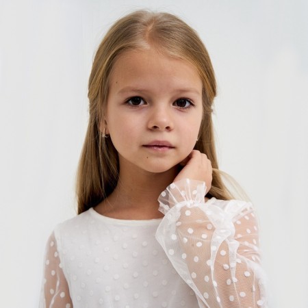 Dress for girls KAFTAN, size 34 (122-128 cm), white