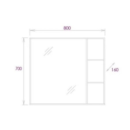 ONIKA Wardrobe Mirror Timber 80.00, universal-2