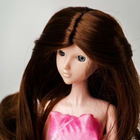 Hair for dolls "wavy with a tail" is small, color 9