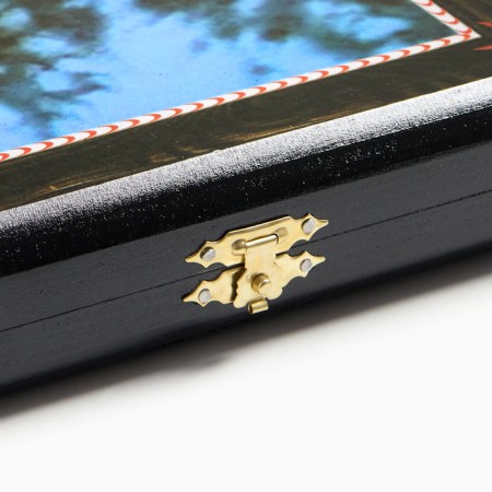 Wooden backgammon large, board game "Wolves"-4