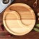 Menzhitsa wooden "yin-yang", with a cutting board, D-30 cm, an array of ash