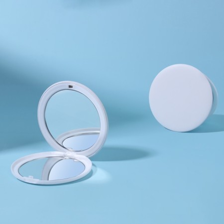 Folding mirror, D 7.5 cm, white color-1