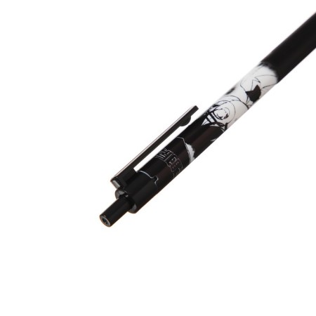 Automatic black gel handle "Anime-boy" with a rubber holder, mix-3