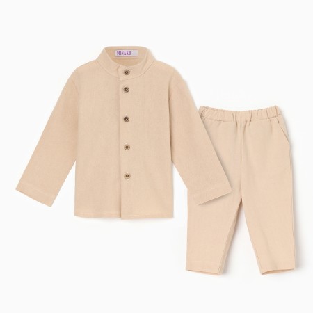 A set for a boy (shirt, trousers) minku, beige color, height 68-74