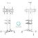 Onkron TS1552 White 40 "-70" Max.60.5kg. Floor mobile
