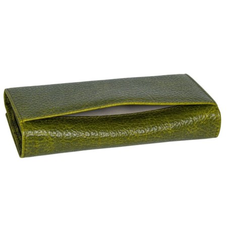 Wallet on the button, Dep. For bills/maps (6)/coins, swamp color 18x9x2.5cm-2