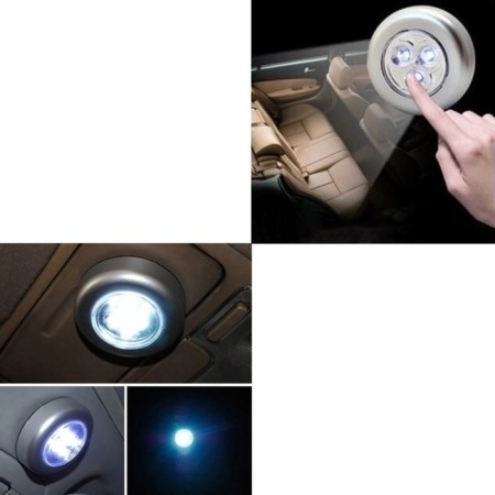 LED luminaire in a car, 3 led, chrome-1