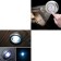 LED luminaire in a car, 3 led, chrome