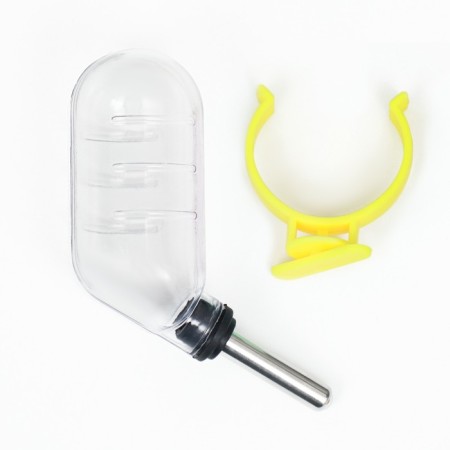 Drill for rodents with a metal nose, 60 ml, transparent with yellow mount-6