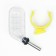 Drill for rodents with a metal nose, 60 ml, transparent with yellow mount
