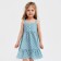 Sarafan children's kaftan "peas", p. 34 (122-128), blue