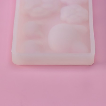 Mold Dolyana "Kotik", silicone, 7.7 × 5 × 0.7 cm, 6 cells, transparent color-3