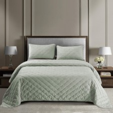 Iolanta bedspread, size 240x260 cm, khaki color