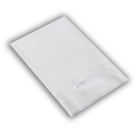 Polyethylene package with a cut pen, white 20-30 cm, 70 μm-1
