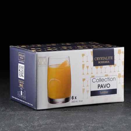 A set of water glasses PAVO, 250 ml, 6 pcs-1