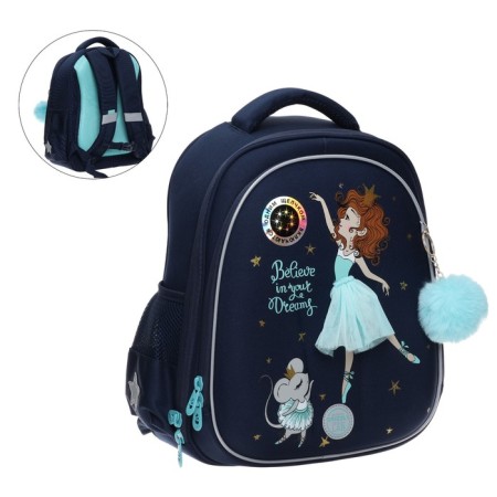 Grizzly frame backpack, 36 x 28 x 20 cm, LED backlight with a key fob, blue