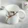 Porcelain mug "Marbl", 350 ml, white color
