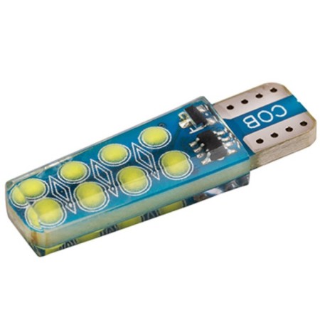 LED LED SkyWay T10 (W5W), 12 V, 16 COB diodes, without basement, 1-end, white