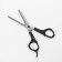 Hairdressing scissors, filigree, with emphasis, blade-6 cm, black color, n-053 km