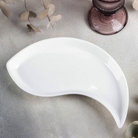 Porcelain dish Wilmax, 23 × 12 cm, white color-1
