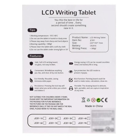 LCD drawing tablet, color pattern 22 × 16 cm, with a handle-3