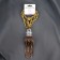 Curtain brush "Three Crystals", 50 ± 1 cm, brown/gold color