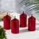 Set of candles "Column", 4 pieces, ruby ​​7x3.8 cm