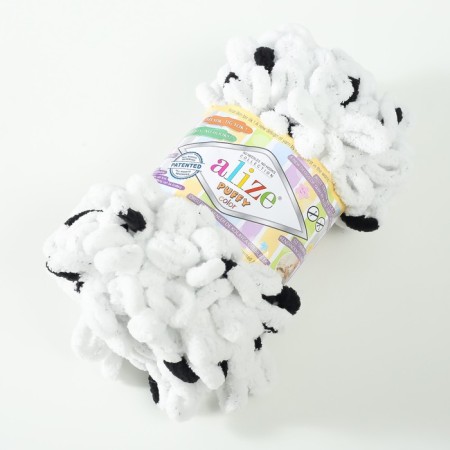 Yarn "Puffy Color" 100 % micropoliester 9m/100g (6450)-1
