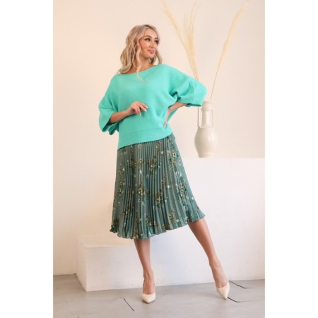 Female jumper, size 42, turquoise color-11