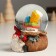 Souvenir Polystone Water Ball "Dwarf with a bag and a sleigh with gifts" 7x8x9 cm